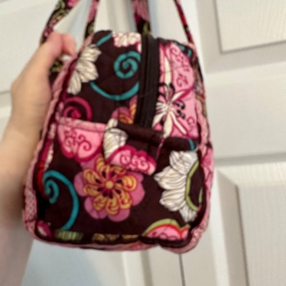 Retired Style & Fabric Mod Floral Pink '07 Vera Bradley Bag 11x5x6 SEE PICS - Picture 4 of 9